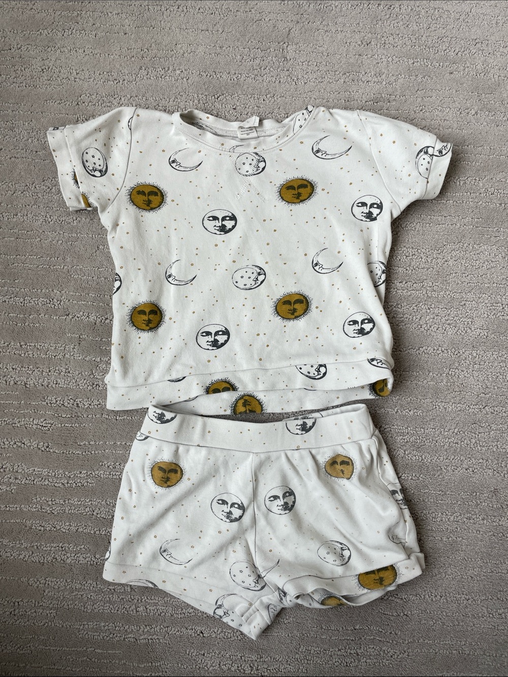 Kate Quinn 4T Moon & Sun Short Pajama Set